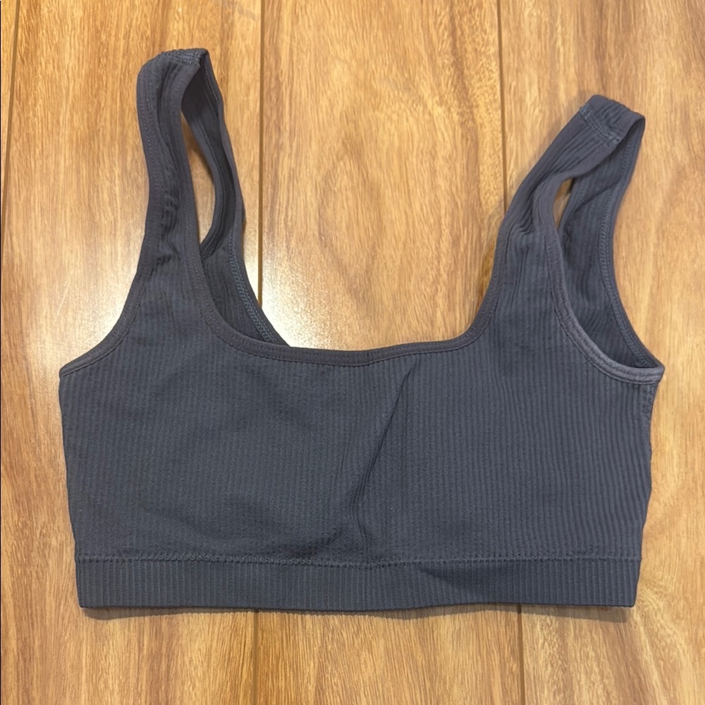 Black Ribbed Women's Bralette